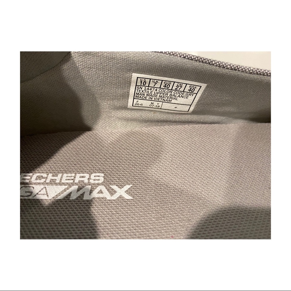 Women's Skechers Goga Max Lite light grey size 10 - Picture 6 of 10